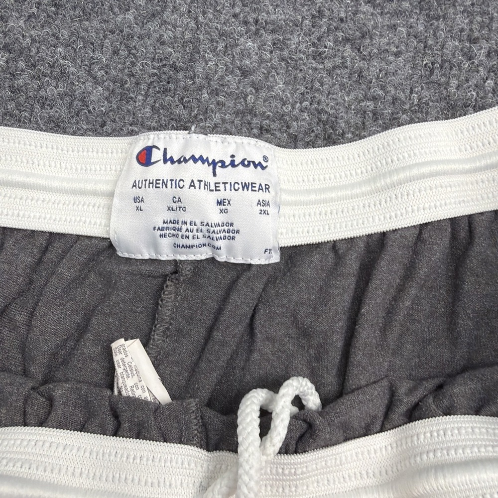 Champion Jersey Shorts Mens XL Gray Elastic Waist Gym Cotton Athletic Lounge 8" - Picture 2 of 6